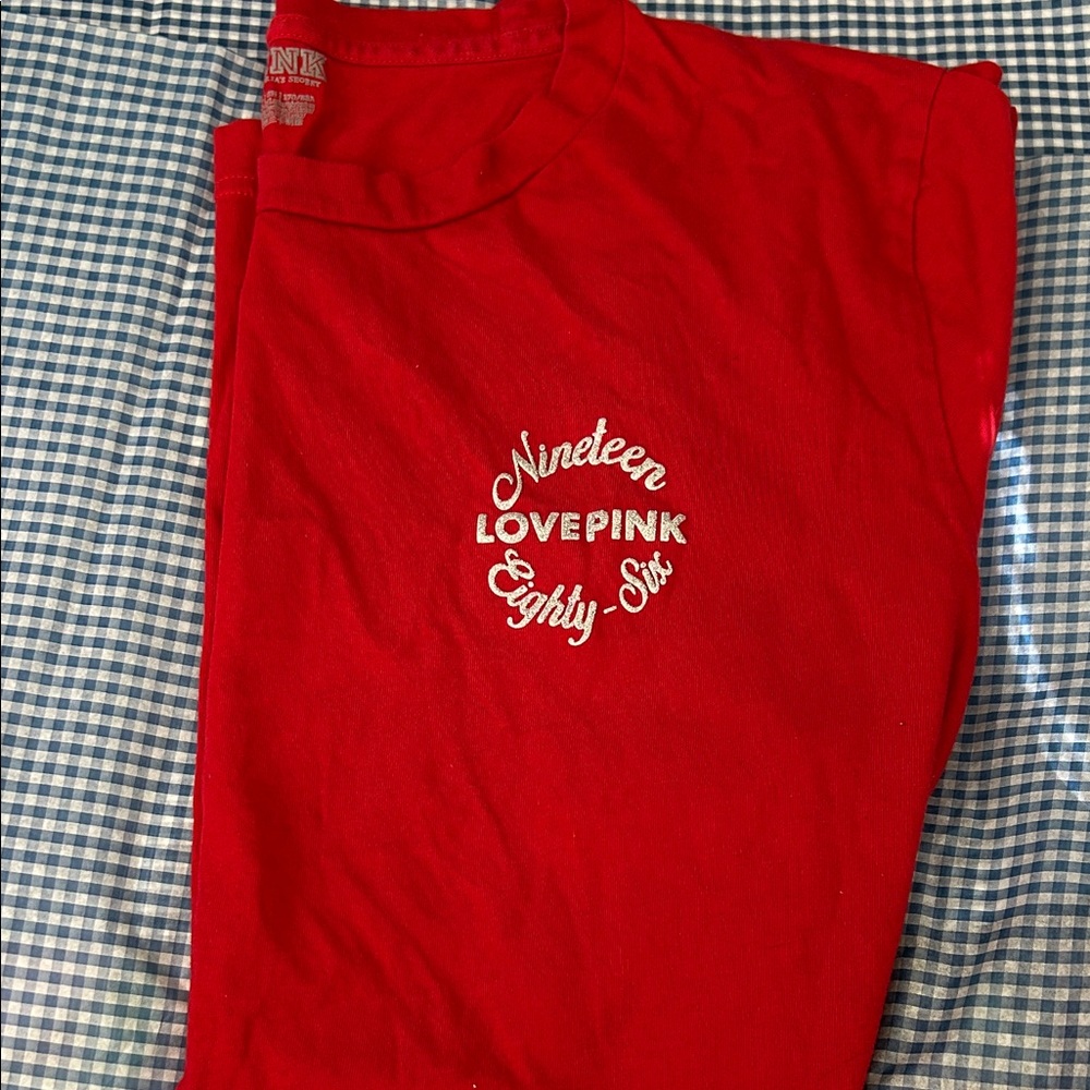 PINK Victoria's Secret Red Graphic Tee